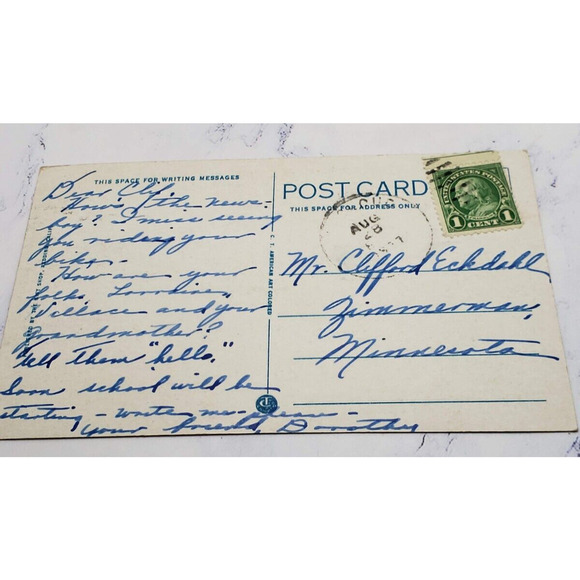 Burney Falls California Postcard Vintage Natural Autumn Waterfall Scenery - Picture 2 of 3